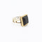 Bague Bague victorienne - Touchstone en or jaune 18 carats et pierre noire 58 Facettes