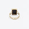 Bague Bague victorienne - Touchstone en or jaune 18 carats et pierre noire 58 Facettes
