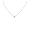 Collier Collier solitaire diamant - Or blanc 14k, serti clos 58 Facettes