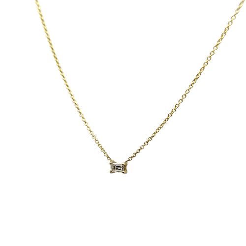 Collier Collier - Diamant taille émeraude en or 14K 58 Facettes A2004E
