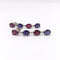 Boucles d'oreilles Signature - Boucles d'oreilles pendantes en or blanc 14K grenats rhodolites et tanzanites 58 Facettes