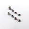 Boucles d'oreilles Signature - Boucles d'oreilles pendantes en or blanc 14K grenats rhodolites et tanzanites 58 Facettes