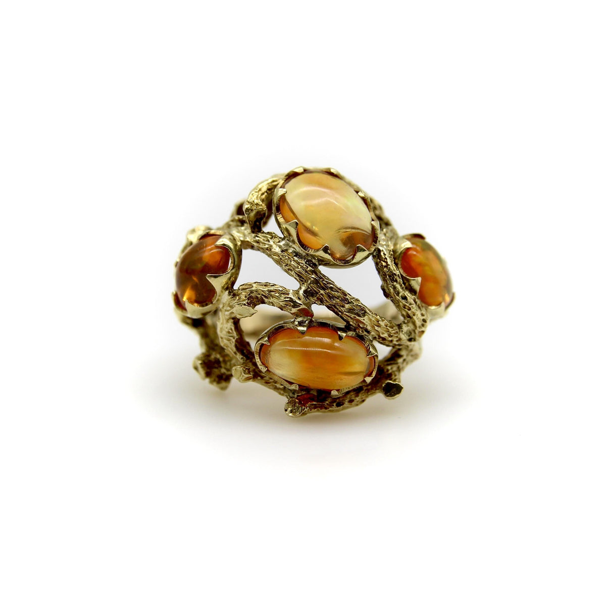 Briar Patch ring in 14k yellow gold and fire opals - 10094406435145 ...