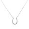 Collier Pendentif fer à cheval - Collier en or blanc 14K et diamants 58 Facettes A20035