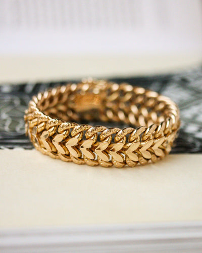 Bracelet Bracelet maille américaine en or rose 750 58 Facettes A12004