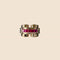 Bague 47 Bague tank n° 130 en or jaune 18 carats et rubis 58 Facettes