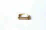 Bague 53 Bague moderniste en or jaune 18k et diamants 58 Facettes