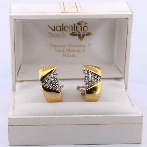 Boucles d'oreilles Boucles d'oreilles - Motif géométrique en or jaune 18 kt et diamants 58 Facettes OR208 '(00919)