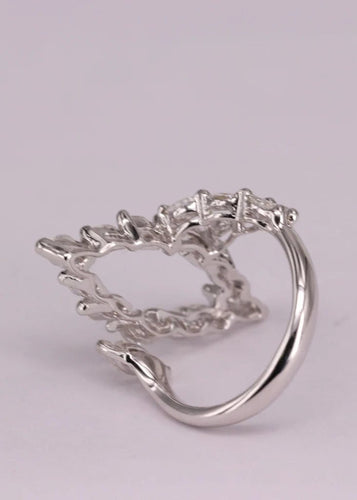 Bague 54 Bague marquise en or blanc 18k et diamants 58 Facettes P6