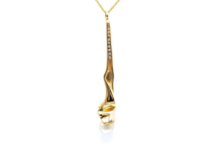 Pendentif Pendentif années 70 en or jaune 18 carats, perle et diamants 58 Facettes 23449