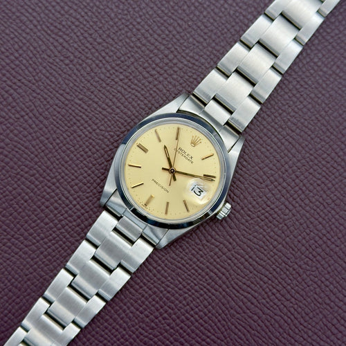 Montre Rolex Oysterdate Precision 6694 Champagne 58 Facettes 063