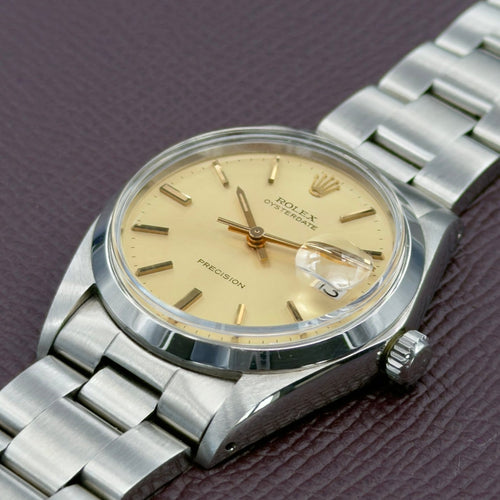 Montre Rolex Oysterdate Precision 6694 Champagne 58 Facettes 063