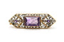 Broche Broche Napoléon III en or jaune 18 carats et argent sertie d’améthystes 58 Facettes 23453
