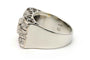 Bague 52 Bague Art déco sertie de diamants en or blanc 18 carats 58 Facettes 23386