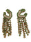 Boucles d'oreilles Boucle d'oreille - Or jaune 18k, saphirs verts, tsavorites et diamants 58 Facettes 2983