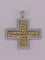 Pendentif Pendentif croix en or blanc, diamants et saphirs jaunes 58 Facettes 1729