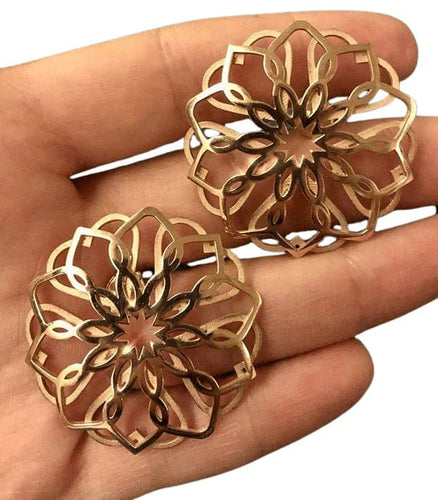 Boucles d'oreilles Boucles d'oreilles rosette en or rose 58 Facettes ME115