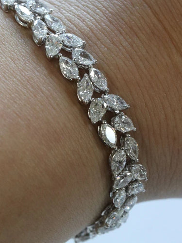 Bracelet Bracelet tennis en or blanc et diamants 58 Facettes 3337
