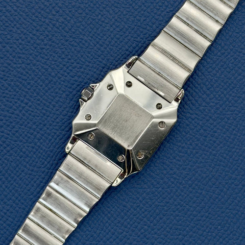 Montre Cartier Santos Carrée 2961 - Montre automatique en acier et or jaune 58 Facettes 055