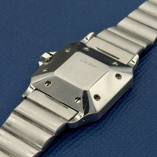 Montre Cartier Santos Carrée 2961 - Montre automatique en acier et or jaune 58 Facettes 055