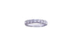 Bague 54 Demi-alliance - Bague en or blanc 18K et diamants 58 Facettes DV-2602.12