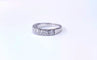Bague 54 Demi-alliance - Bague en or blanc 18K et diamants 58 Facettes DV-2602.12