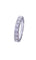 Bague 54 Demi-alliance - Bague en or blanc 18K et diamants 58 Facettes DV-2602.12