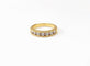 Bague 51 Demi-alliance en or jaune 18K et diamants 58 Facettes DV.53.demi rail-0.70.
