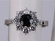 Bague 52 Bague en or blanc avec diamant et saphir 58 Facettes BA-49