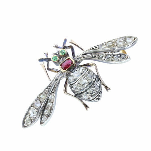 26050-0264.p02_Late Victorian Diamond Bee Brooch  Ruby Thorax and Emerald Eyes-en.jpg