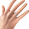 Bague 49 Demi-alliance - Bague diamants en or blanc 18 carats 58 Facettes 383