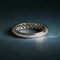 Bague 49 Demi-alliance - Bague diamants en or blanc 18 carats 58 Facettes 383