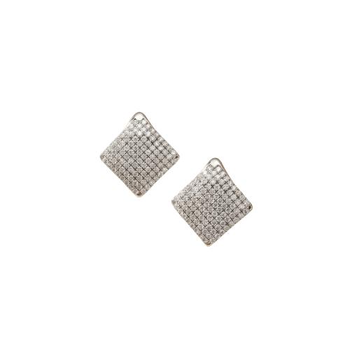 Boucles d'oreilles Honey Jewelry - Boucles d'oreilles en or blanc et diamants 58 Facettes 1699