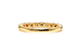 Bague 54 Alliance demi-américaine contemporaine en or jaune 18 carats et diamants taille brillant 58 Facettes 22695