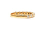 Bague 54 Alliance demi-américaine contemporaine en or jaune 18 carats et diamants taille brillant 58 Facettes 22695