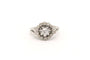 Bague 53 Bague Art déco en or blanc 18 carats sertie de diamants 58 Facettes 20158