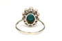 Bague 58 Bague Art déco en or blanc 18 carats, turquoise et perles 58 Facettes 21751