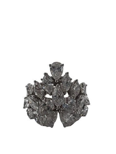 Bague 53.5 Bague cocktail en or blanc et diamants 58 Facettes RNG-118
