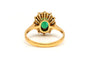Bague 56 Bague contemporaine en or jaune 18 carats avec émeraude et diamants 58 Facettes 22957