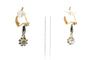 Boucles d'oreilles Boucles d'oreilles Art déco en or jaune 18 carats et saphirs blancs 58 Facettes B773