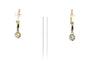 Boucles d'oreilles Boucles d'oreilles Art déco en or jaune 18 carats et saphirs blancs 58 Facettes B773