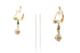 Boucles d'oreilles Boucles d'oreilles Art déco en or jaune 18 carats et saphirs blancs 58 Facettes B773
