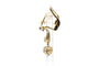 Boucles d'oreilles Boucles d'oreilles Art déco en or jaune 18 carats et saphirs blancs 58 Facettes B773