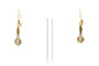 Boucles d'oreilles Boucles d'oreilles Art déco en or jaune 18 carats et saphirs blancs 58 Facettes B773