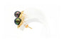 Boucles d'oreilles Boucles d'oreilles années 1970 en or jaune 18 carats et perles de Tahiti 58 Facettes B547