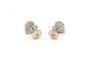 Boucles d'oreilles Boucles d'oreilles contemporaines en or blanc 18 carats et diamants taille brillant 0,31 ct 58 Facettes B539