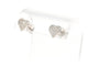 Boucles d'oreilles Boucles d'oreilles contemporaines en or blanc 18 carats et diamants taille brillant 0,31 ct 58 Facettes B539
