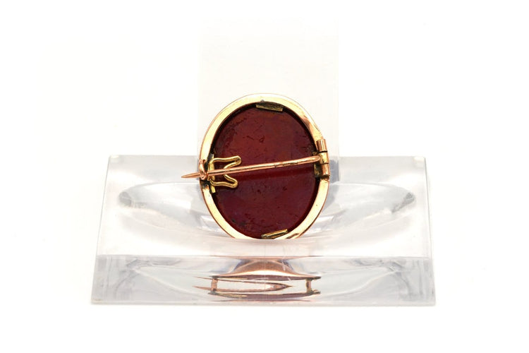 Broche Broche années 50 en or rose 18 carats et micro-mosaïque 58 Facettes 20614