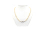Collier Collier années 70 en or blanc 18 carats, émeraude et perles 58 Facettes B677