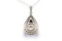 Pendentif Pendentif Art déco en or blanc 18 carats serti de diamants taille brillant (0,97 ct) 58 Facettes 22768